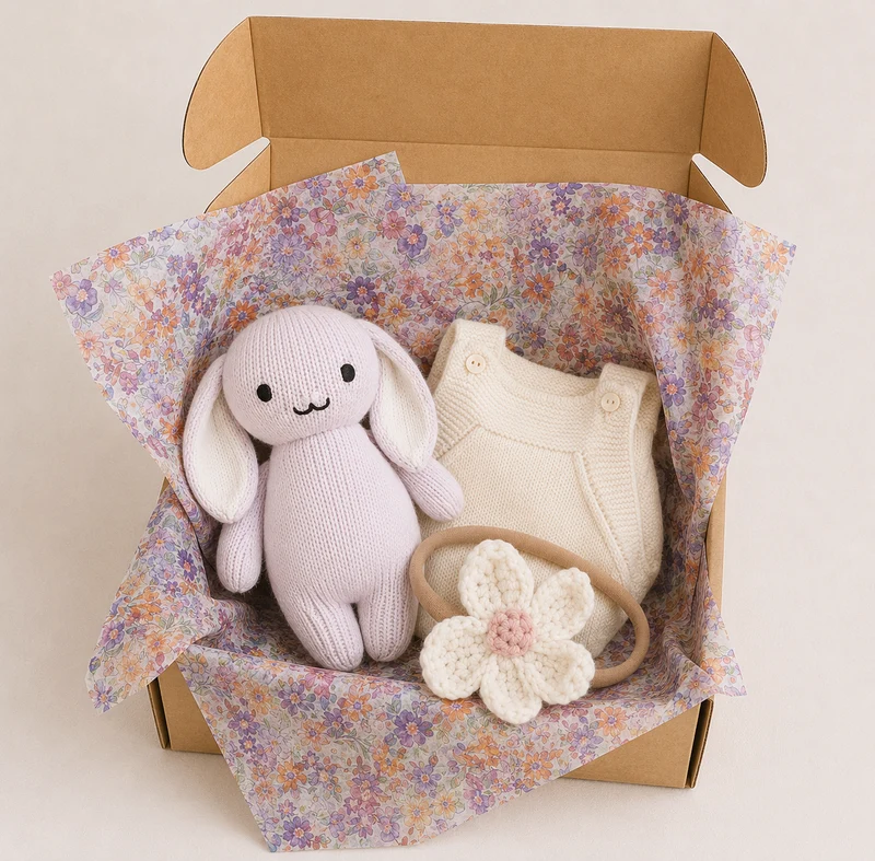 Coffret cadeau bébé lapin douceur