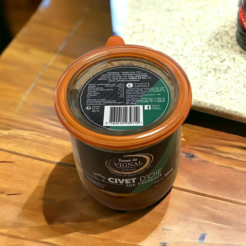 Civet d'oie aux pruneaux - 950g (2 personnes)