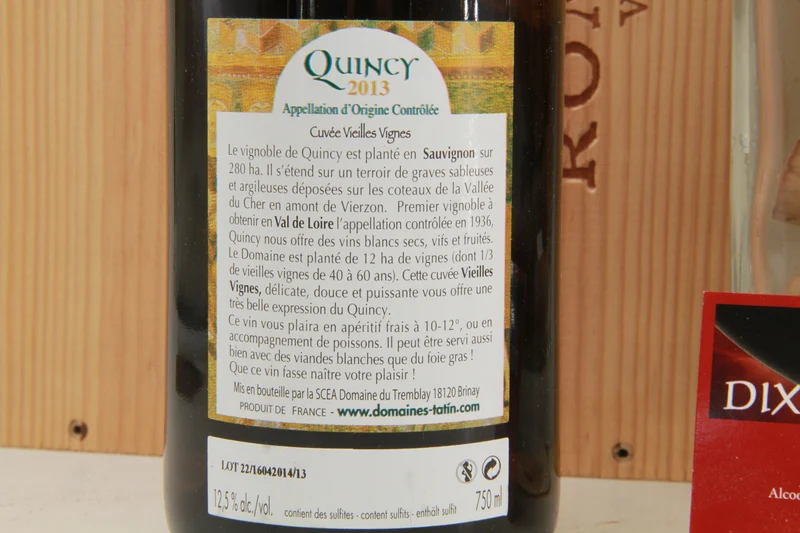 Quincy. Domaine du Tramblay VV 2013