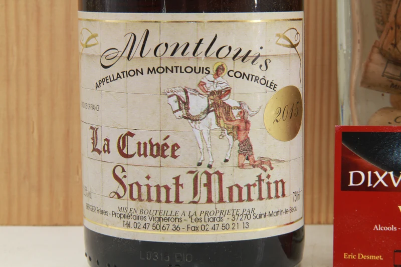 Montlouis La Cuvée Saint Martin. Récolte Tardive Berger Freres 2015