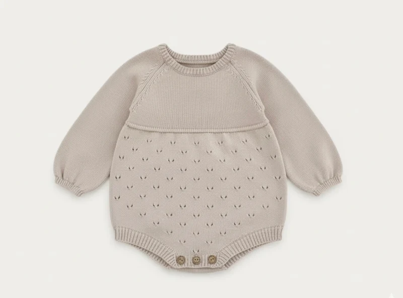 Combinaison bébé fille en tricot de coton doux – Kali