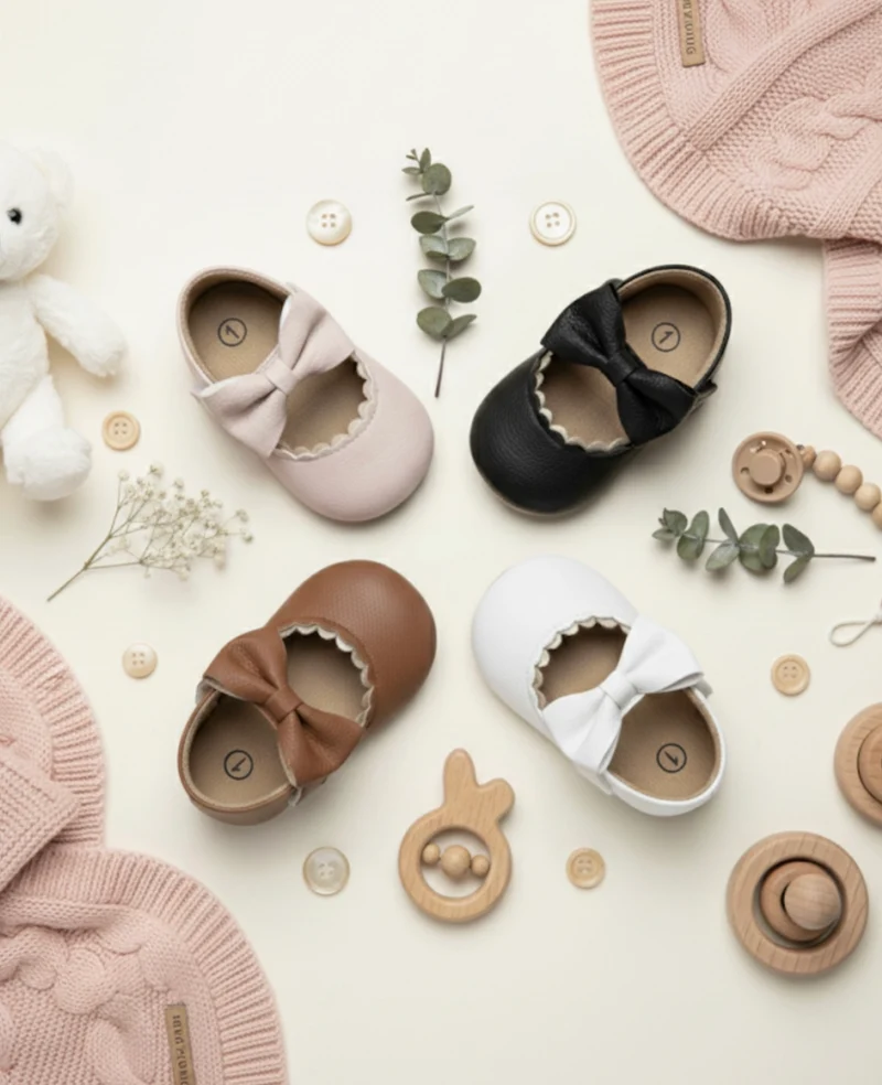 Chaussures bébé fille Mary Jane en cuir souple