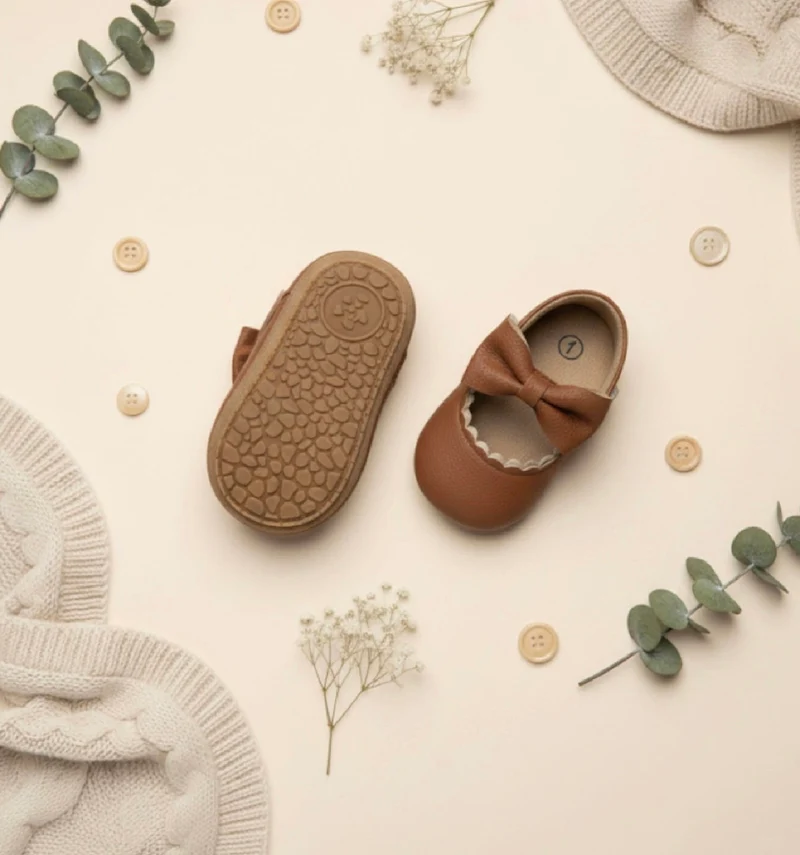 Chaussures bébé fille Mary Jane en cuir souple