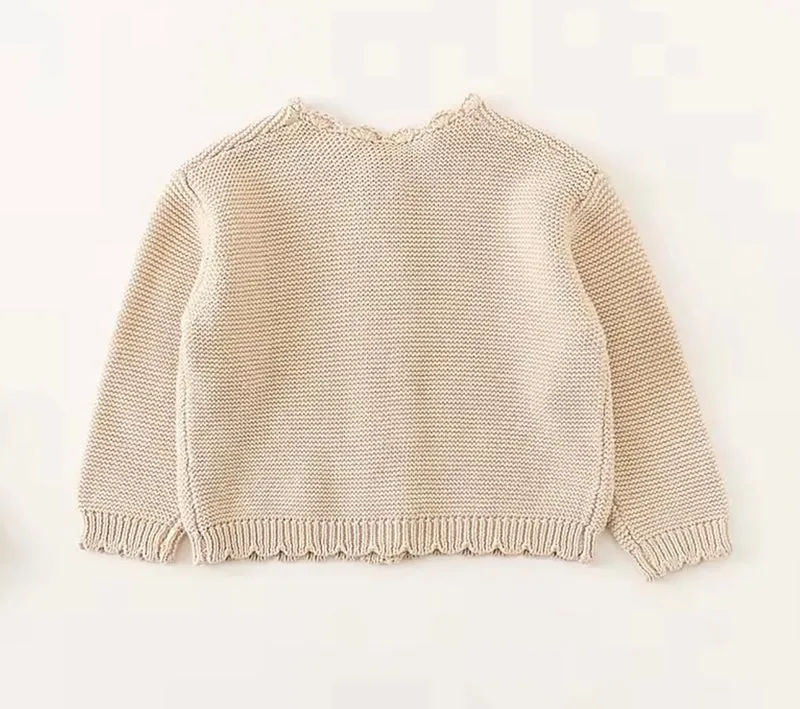 Cardigan bébé fille coton beige doux – Kali