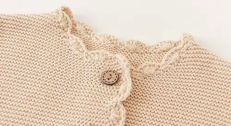 Cardigan bébé fille coton beige doux – Kali