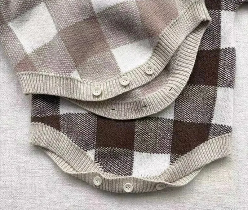 Combinaison bébé garçon carreaux manches longues – Kali