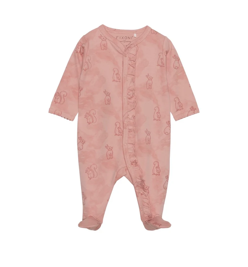Pyjama fille Fixoni une pièce motifs écureuils