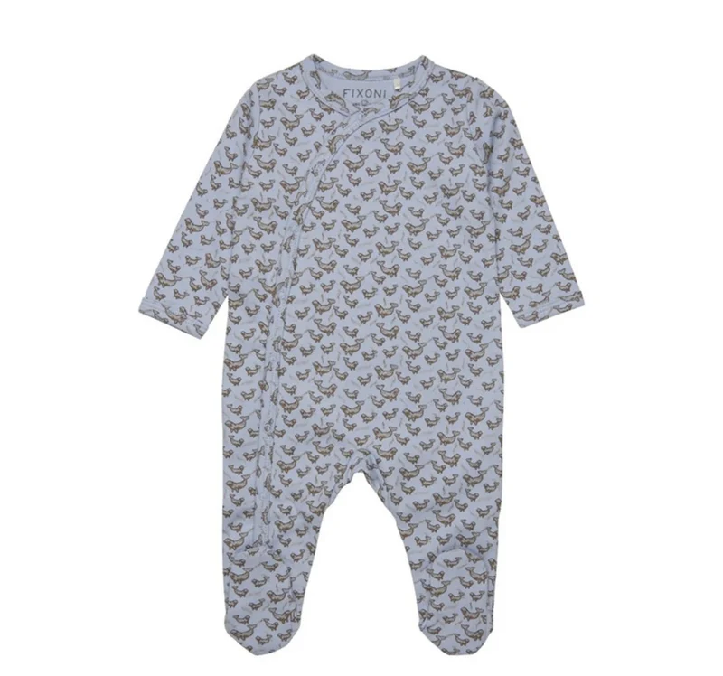 Pyjama garçon Fixoni Baleine - Bleu fog
