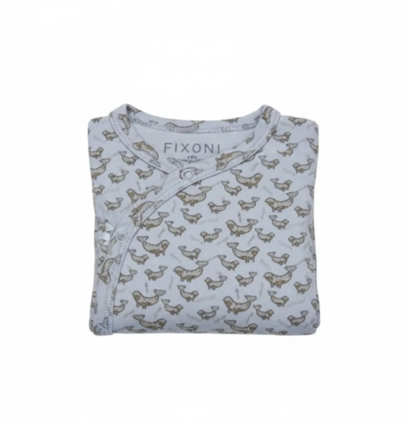 Pyjama garçon Fixoni Baleine - Bleu fog