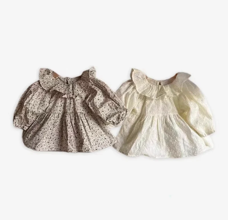 Chemise bébé fille fleurie en coton doux – Blush