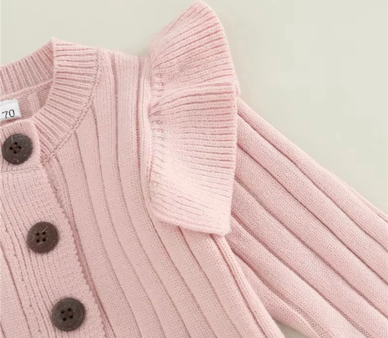 Barboteuse bébé fille en tricot doux – Kaki Lilas