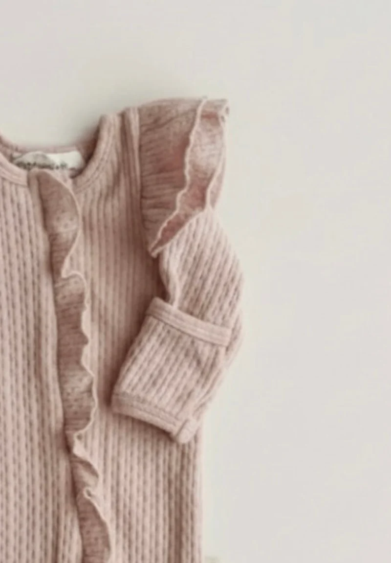 Barboteuse bébé fille style boho avec bandeau assorti