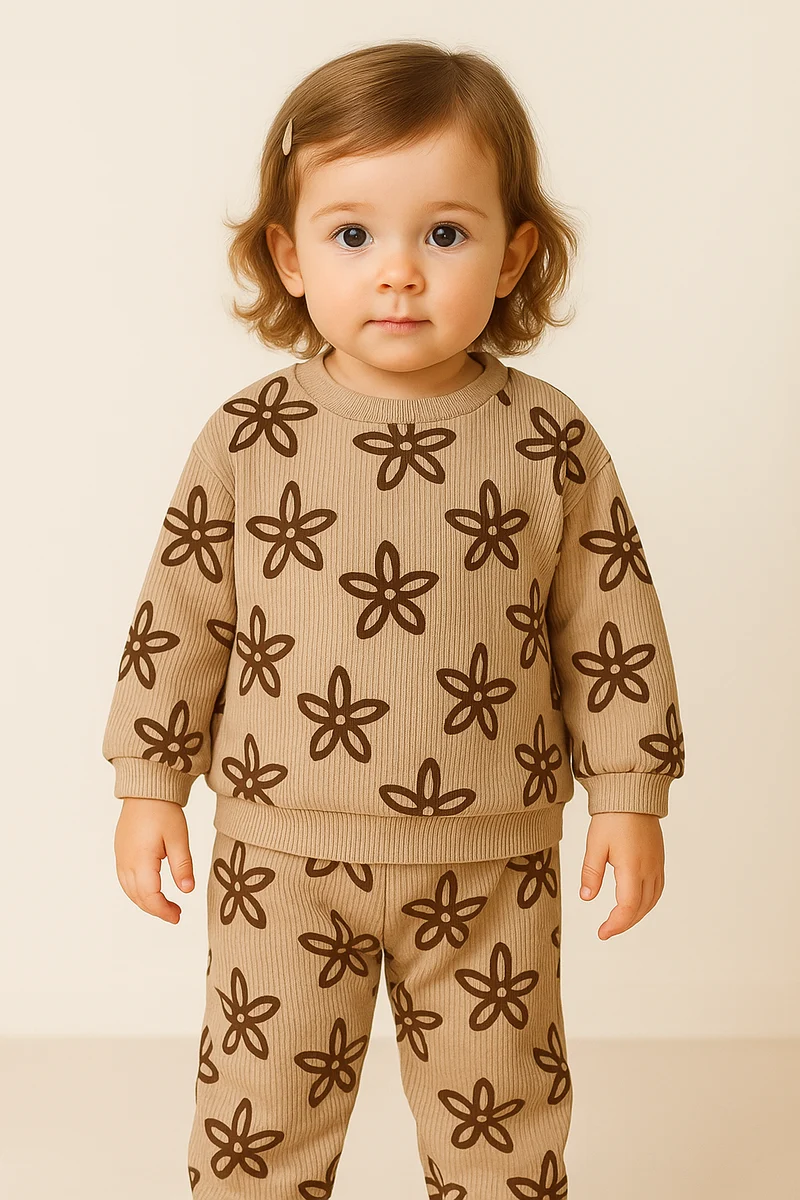 Ensemble fille 2 pièces fleurs automne-hiver – Kali