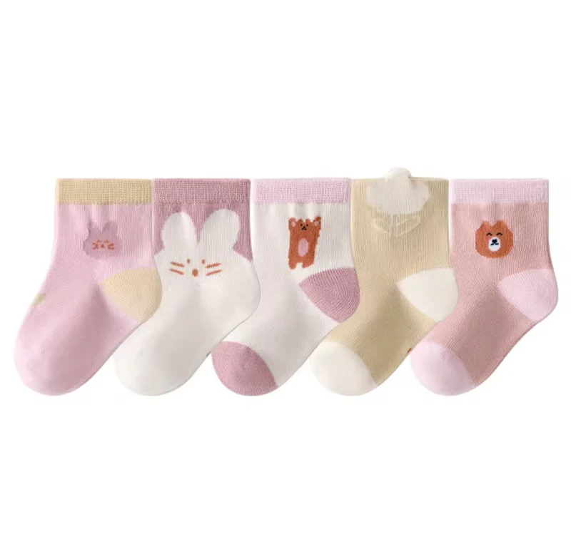Chaussettes bébé fille en coton doux