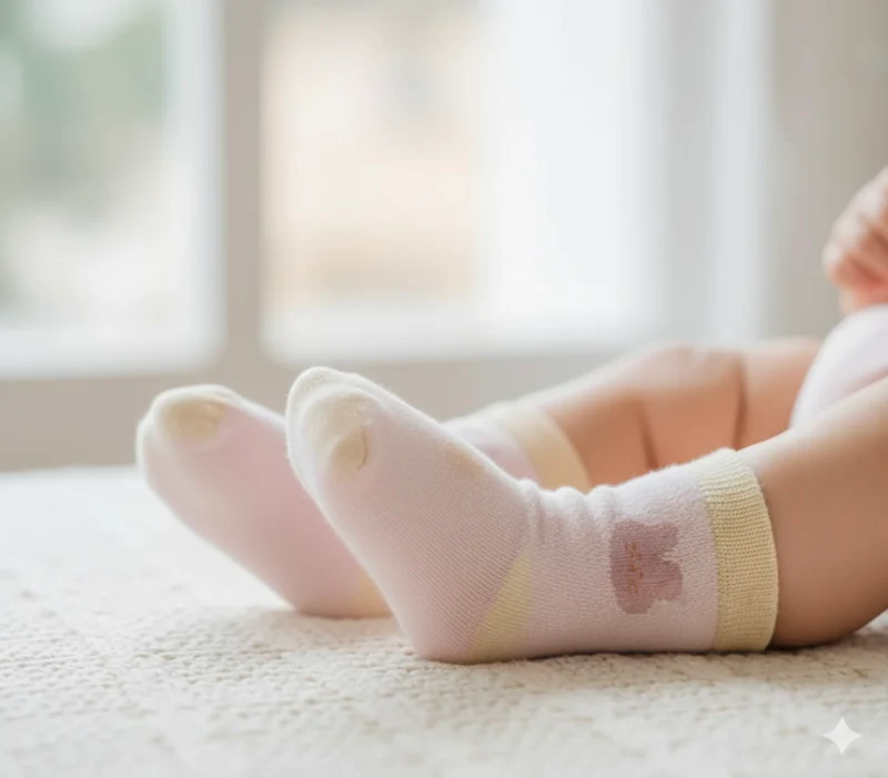 Chaussettes bébé fille en coton doux