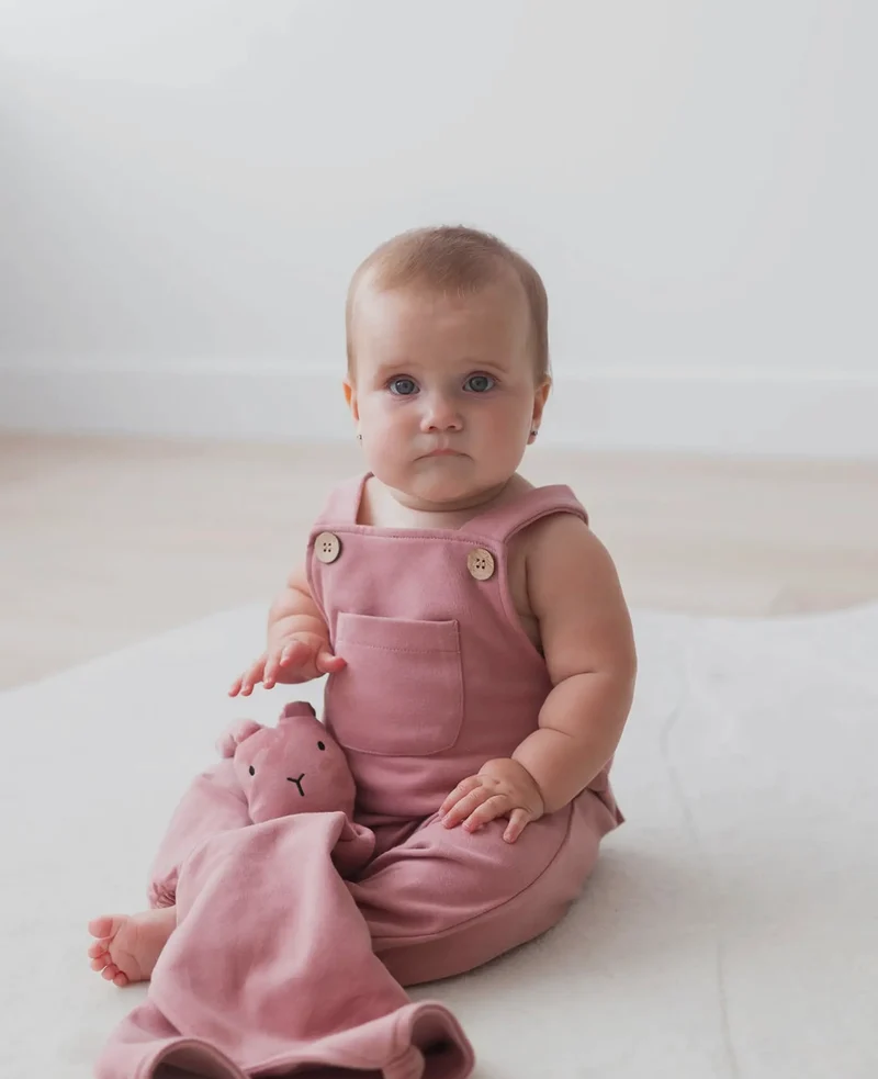 Doudou bébé Lapin brossé Lovey-Berry coton bio