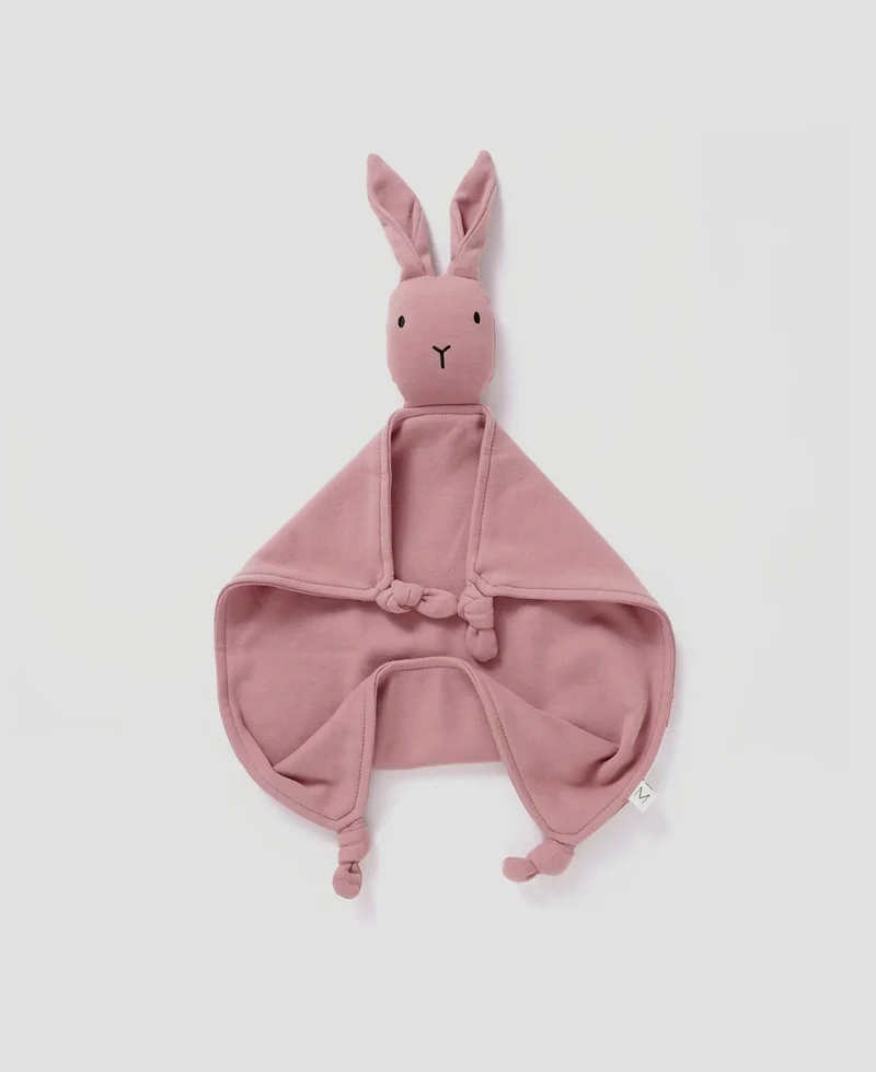 Doudou bébé Lapin brossé Lovey-Berry coton bio