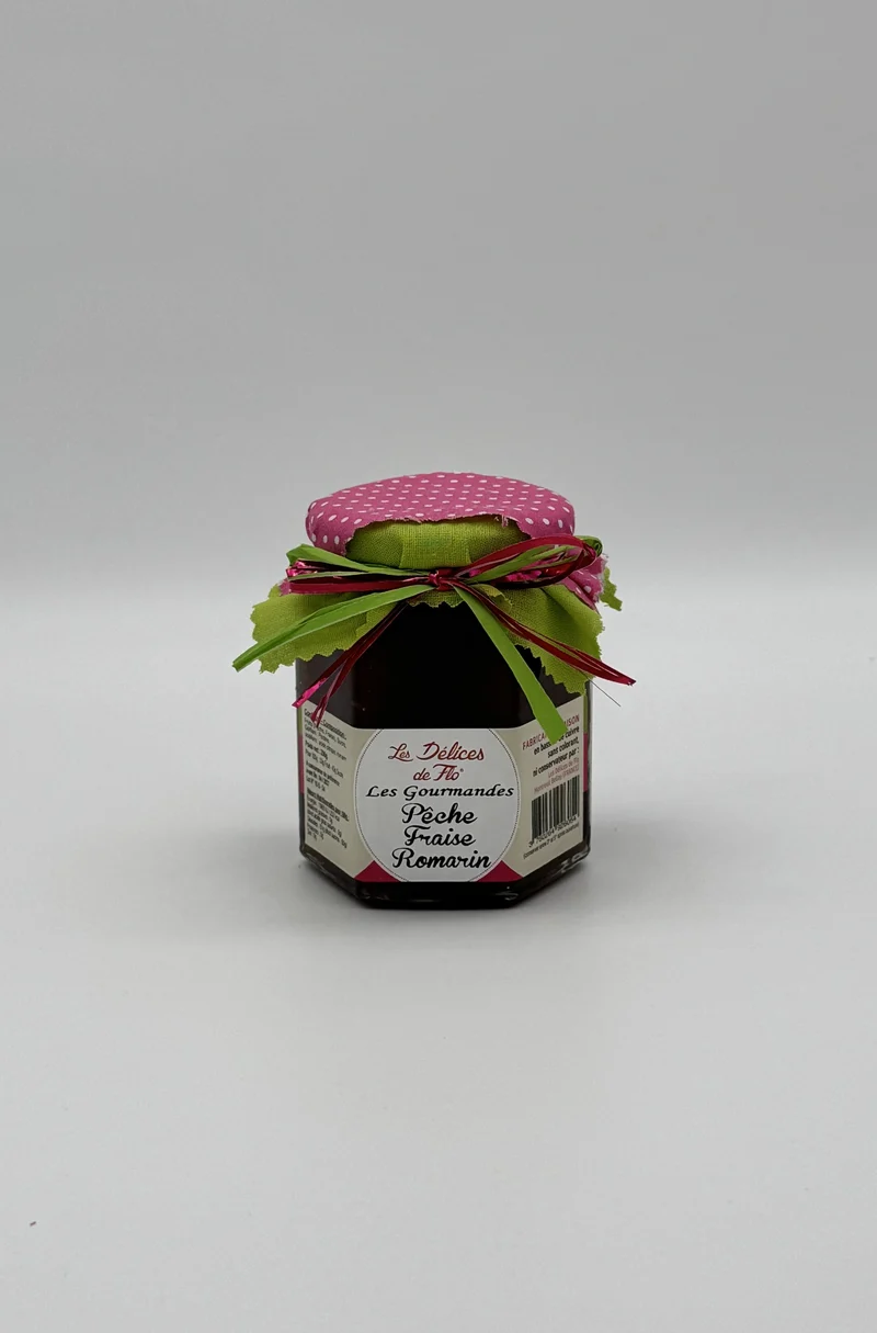 CONFITURE PECHE FRAISE ROMARIN 290G