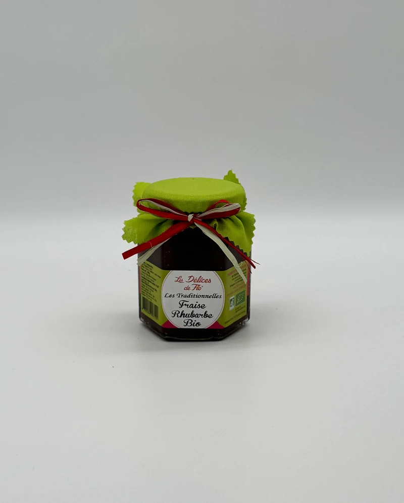 CONFITURE FRAISE RHUBARBE BIO 280 G CERTIFIE FR-BIO-01