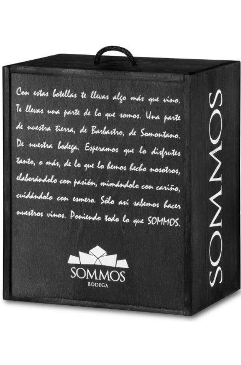 (SOMMO) Wooden case for 6 bottles .