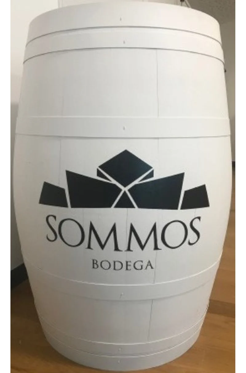 (SOMMO) white wooden barrel .