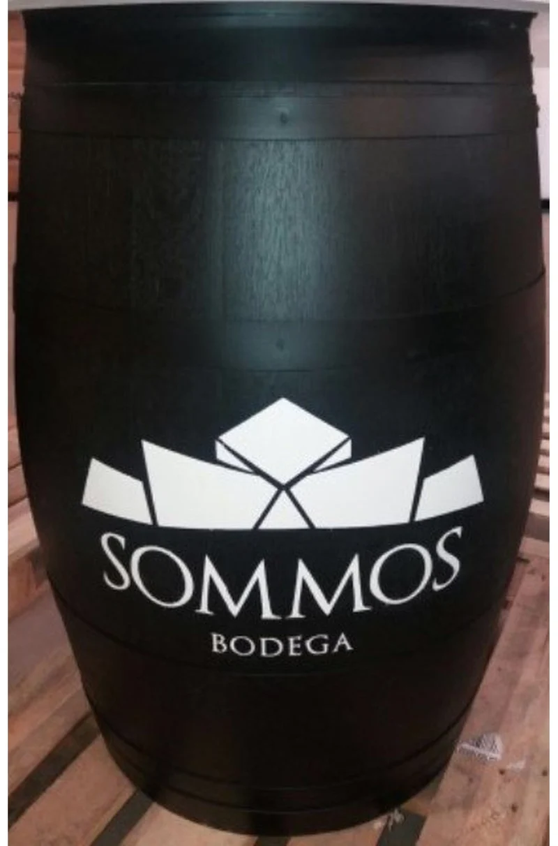 (SOMMO) black wooden barrel .
