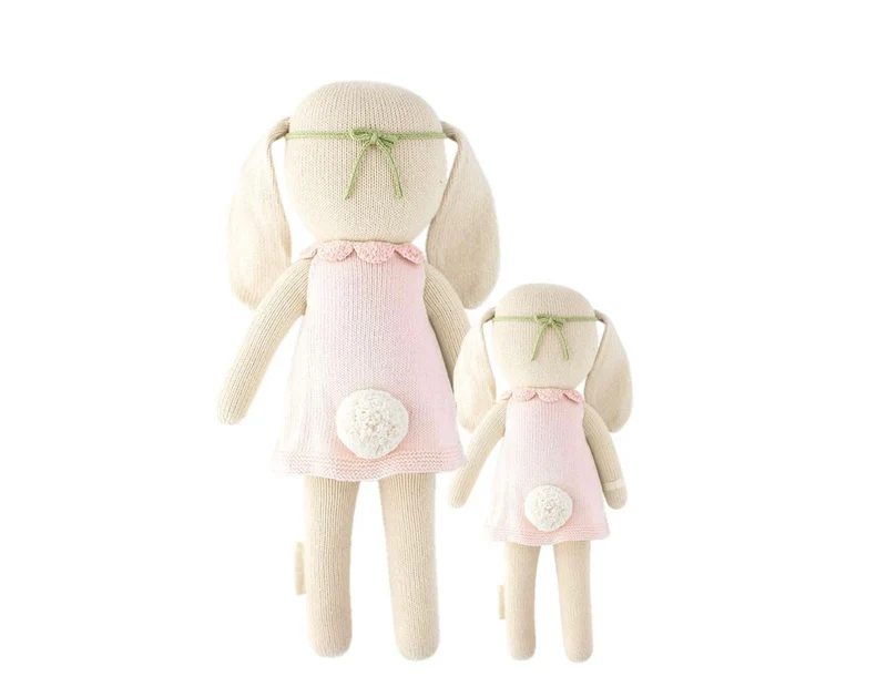 Peluche faite mains - Hannah le lapin rose - Cuddle + Kind -