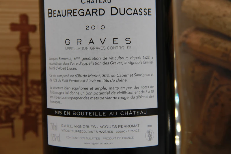 Château Beauregard Ducasse – Graves. 2010