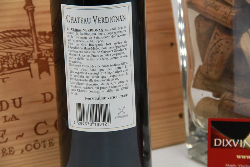 Château Verdignan. Cru Bourgeois Haut Médoc 2000