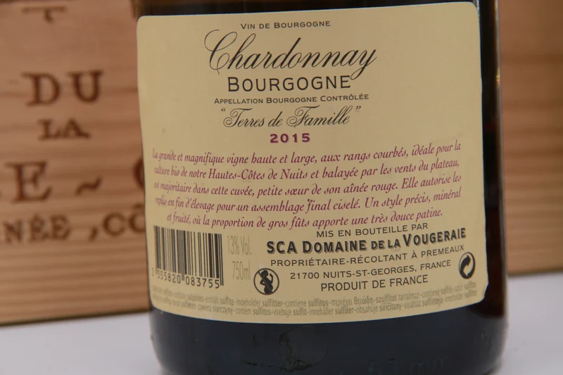 Chardonnay Terres de Famille Domaine de la Vougeraie. 2015