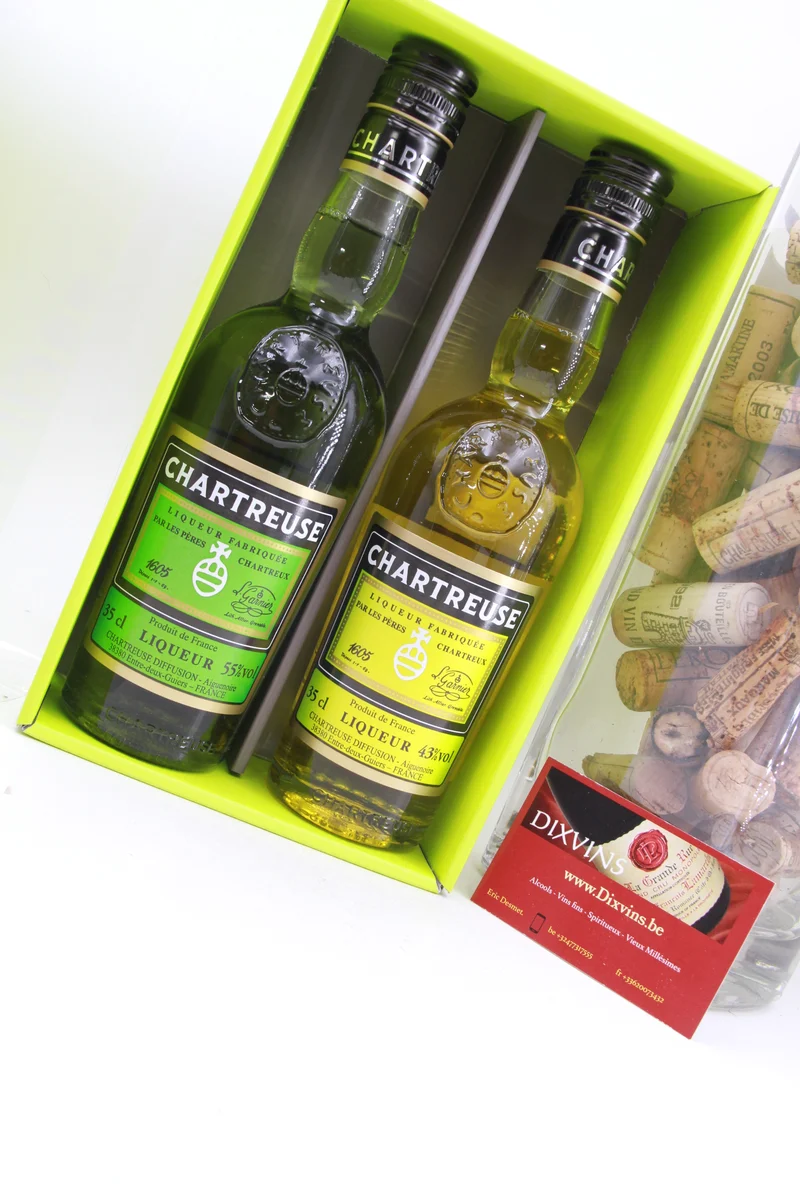Coffret Dégustation Chartreuse Père Chartreux Jaune et verte. 2023
