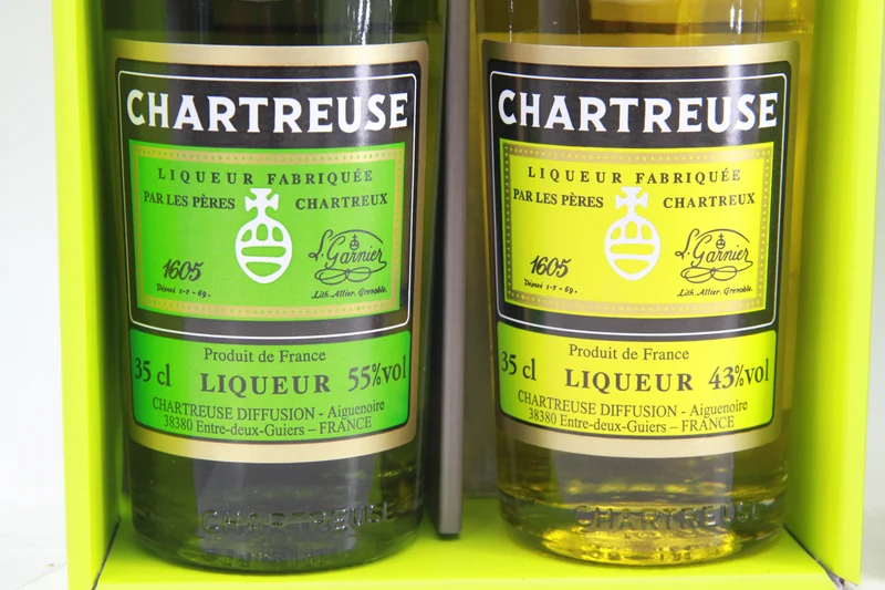 Coffret Dégustation Chartreuse Père Chartreux Jaune et verte. 2023