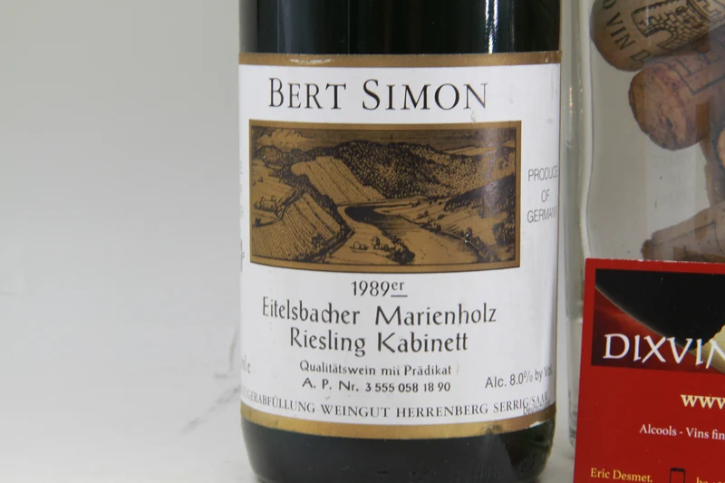 Eitelsbacher Marienholz Reisling Kabinett Bert Simon. 1989