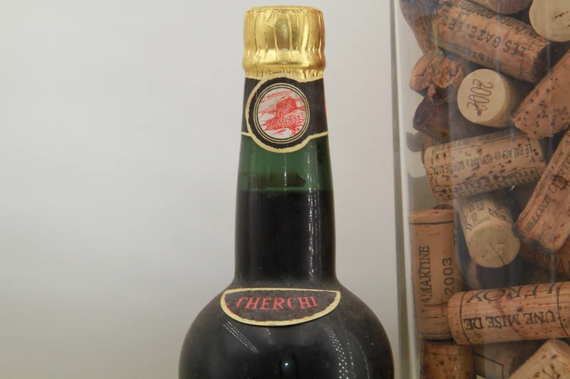 Moscato Cherchi Del Lugudoro. Sassari vielle bouteille annees 40