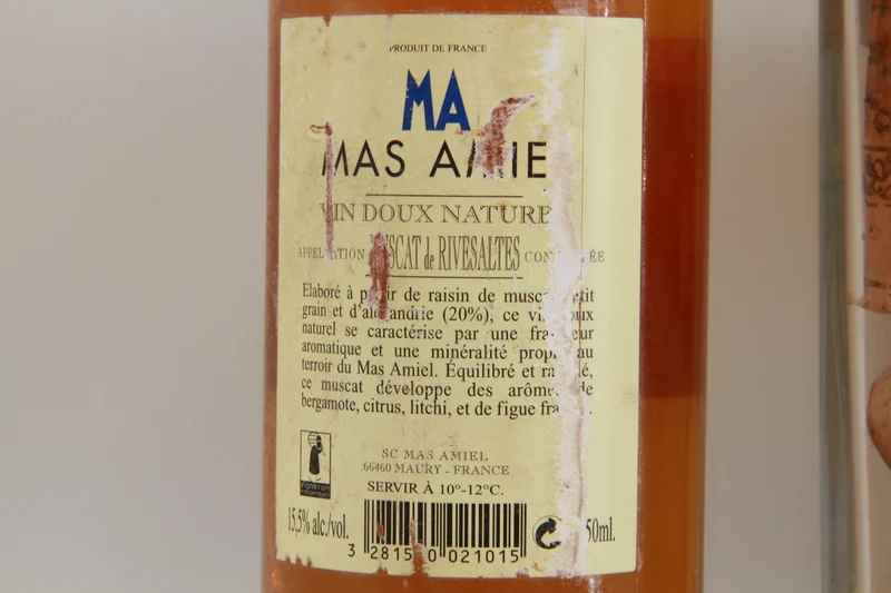 2001 Mas Amiel Muscat de Rivesaltes
