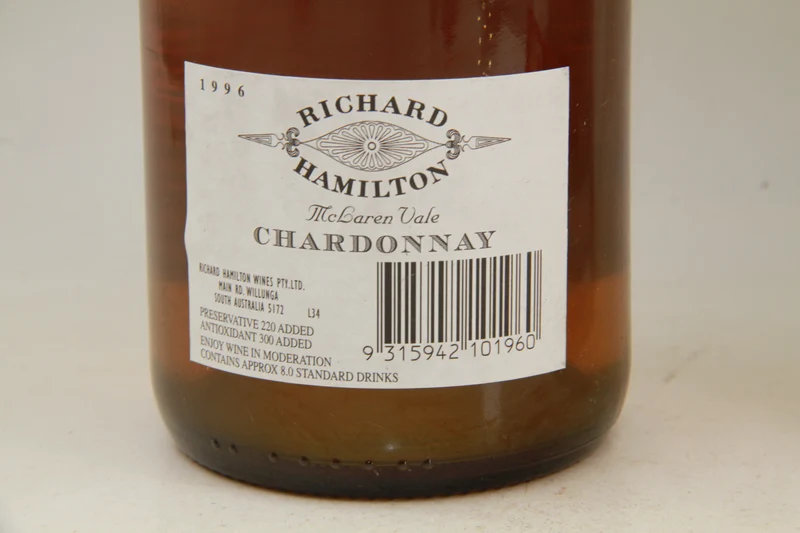 Chardonnay McLaren Vale. Richard Hamilton 1996 Australie