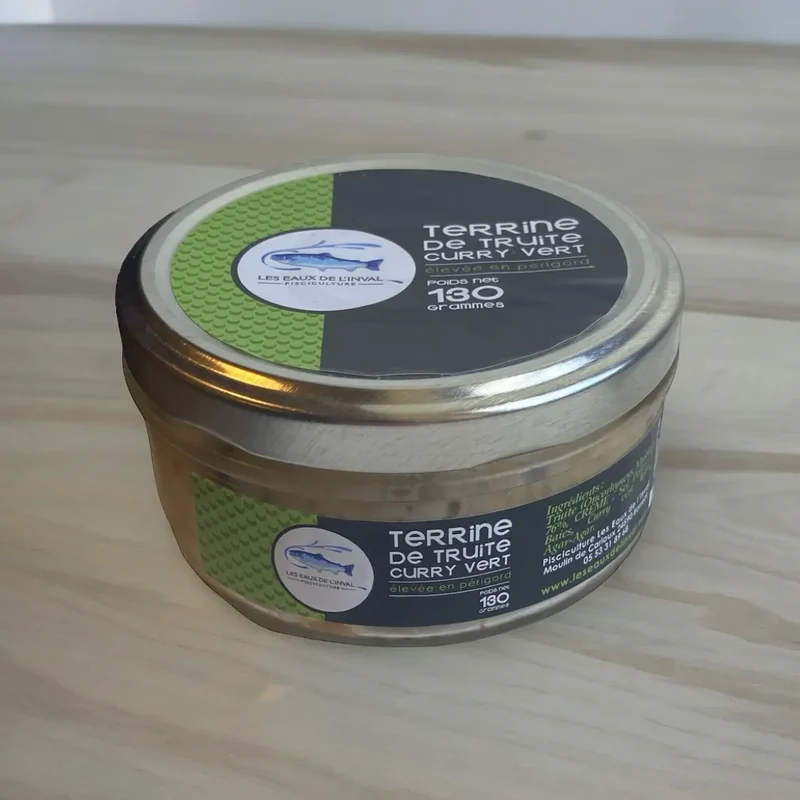 Terrine de truite au curry vert - 130 gr