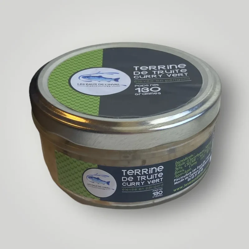 Terrine de truite au curry vert - 130 gr