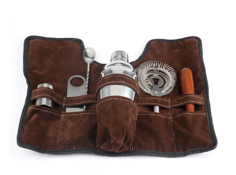 Set cocktail sac brun
