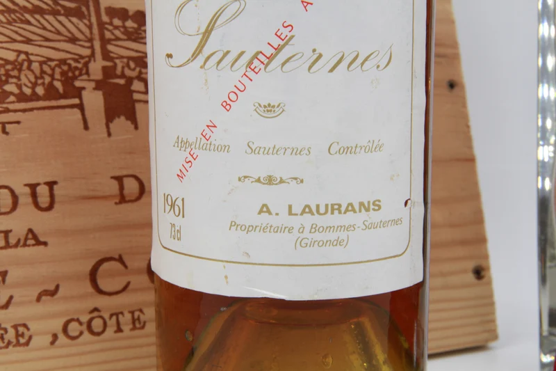 Chateau Bergeron. Sauternes 1961
