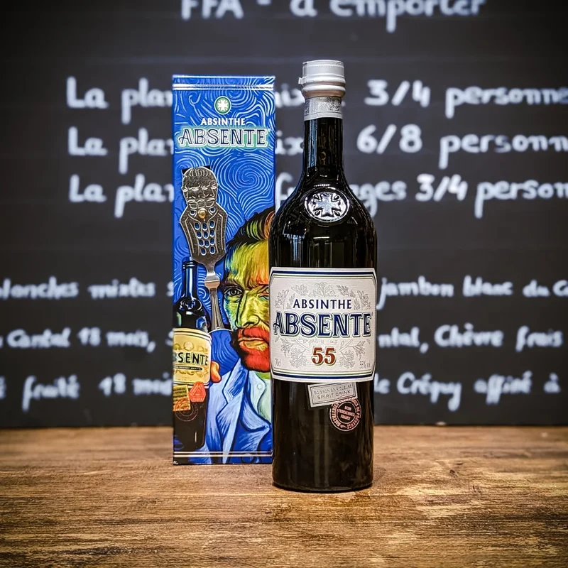 ABSINTHE ABSENTE 55°, Etui Cuillère Van Gogh 70 cl - Distillerie de Provence