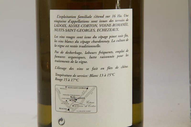 Ladoix 1er Cru " Les Gréchons " **2004 ** Domaine Nudant