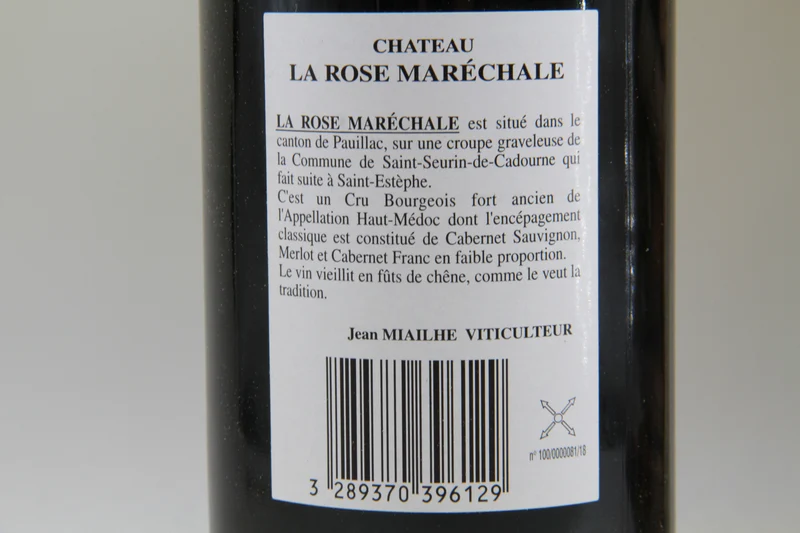 Chateau La Rose Maréchale Cru Bourgeois Haut Médoc 1996