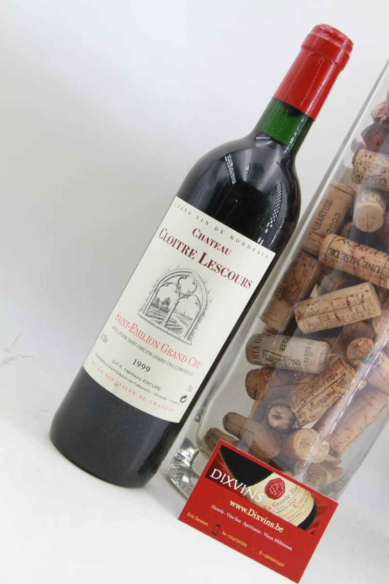 Chateau Cloitre lescours Saint émilion grand cru 1999