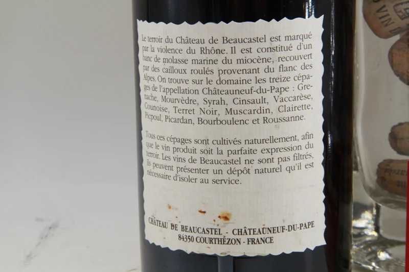 Chateauneuf Du Pape Chateau De Beaucastel 1993