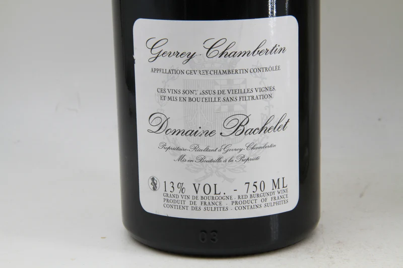 Gevrey Chambertin Vielles Vigne Domaine Bachelet. 2008