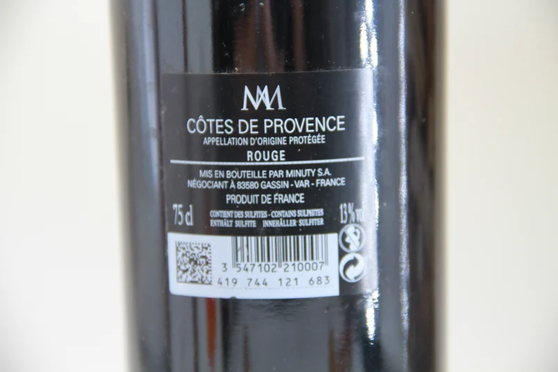 M Minuty Cote de Provence Rouge Chateau Minuty. 2017