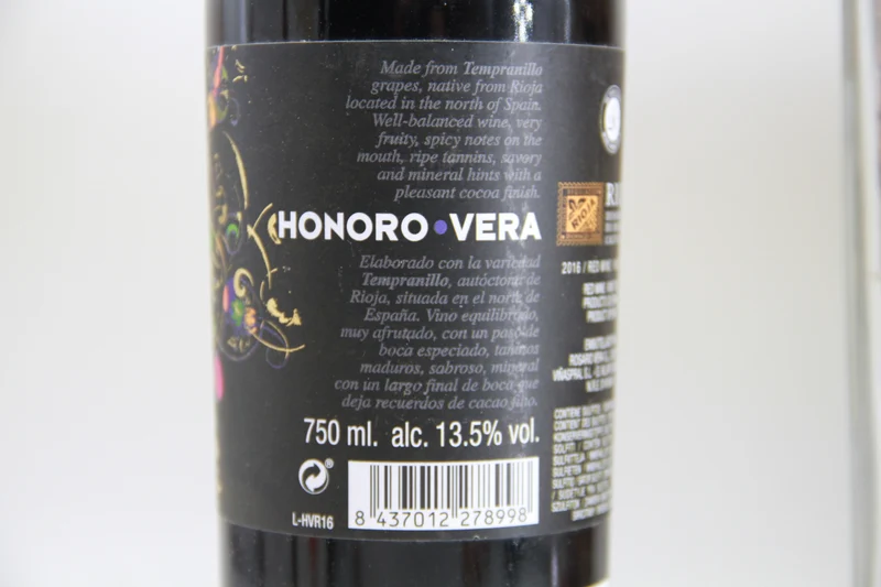 Honoro Vera Rioja 2016