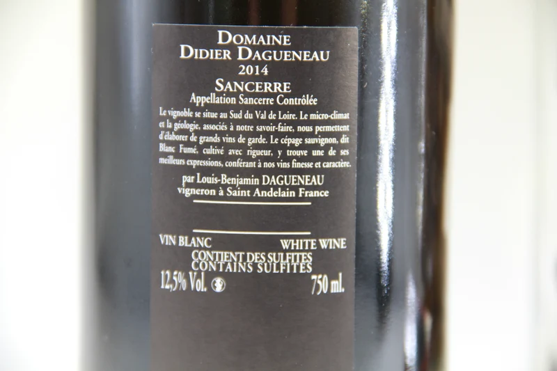 Sancerre " Le Mont Damné " ** 2014 ** Domaine Didier Dagueneau