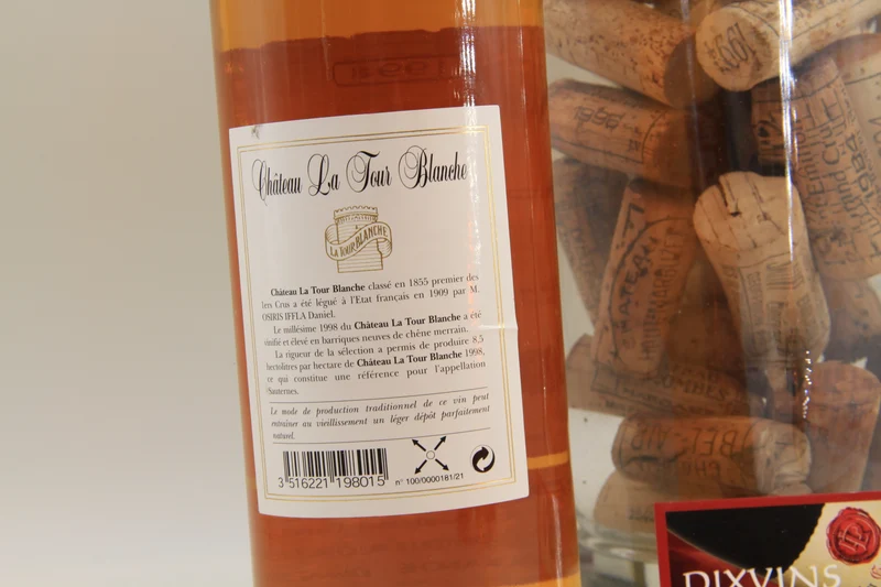 - Chateau La Tour Blanche ** 1998 ** 1er Grand Cru Classé Sauternes